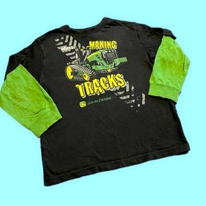 John Deere Tractor Boys Long Sleeve Shirt